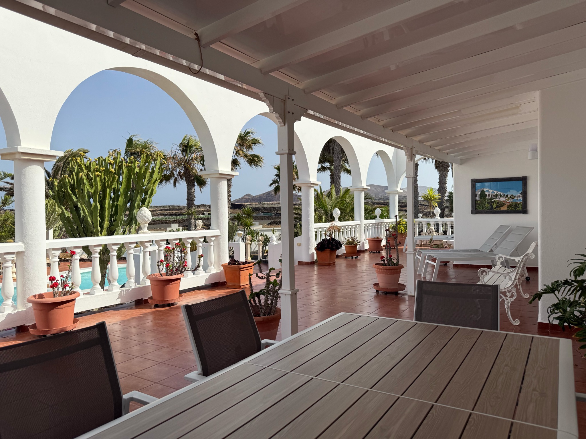Terrasse der Villa